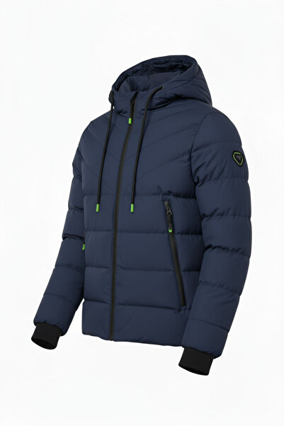 SİVAİST Chlapecká omyvatelná bunda a kabát v námořnické modré vodě a větru s hustou kožešinou uvnitř