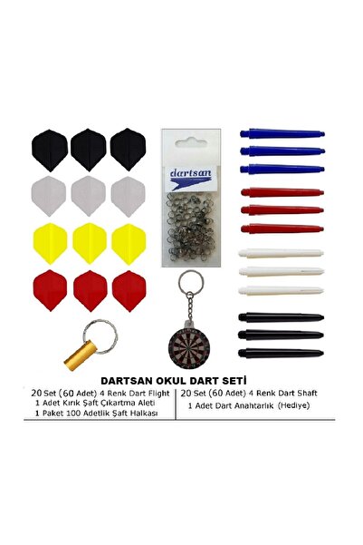 DARTSAN Okul Dart Seti. Çoklu Set