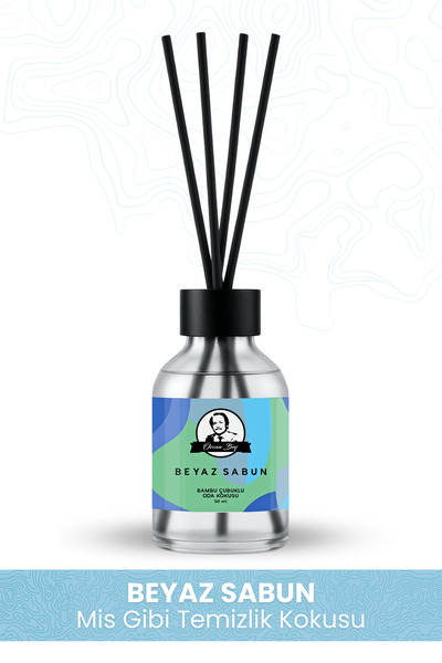 Özcan Bey Beyaz Sabun Kokulu Çubuklu Oda Kokusu Ekstra Kalıcı Esansiyel Yağ T...