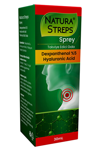 NATURA STREPS Dexpanthenol, Hyaluronic Acid Spreyi 30 Ml