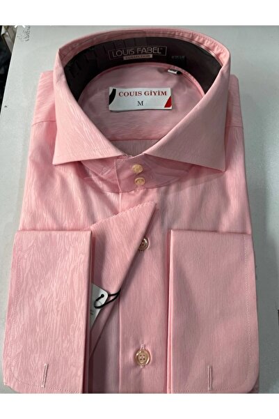 couis Klasik Kesim Kendinden Desenli Mendilli Erkek Gömlek