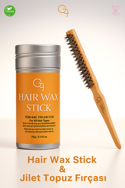 Hair Wax Stick 75gr - Saç Sabitleyici Berberstıckwax Topuz Fırçası