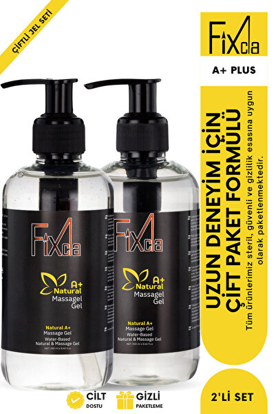 FixCla A+ Plus Anal Kayganlaştırıcı Masaj Jeli 2’li Set 250 ml x 2 | Su Bazlı...