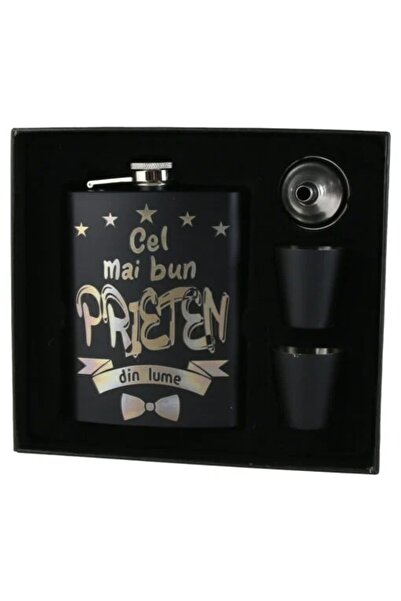 velve Set plosca personalizata „Cel mai bun Prieten din lume”, palnie si doua...