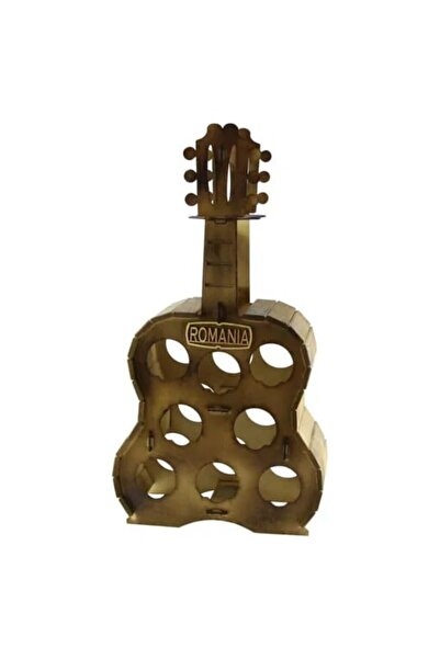 velve Minibar din lemn pentru 8 sticle bauturi, forma vioara, Romania 78 cm