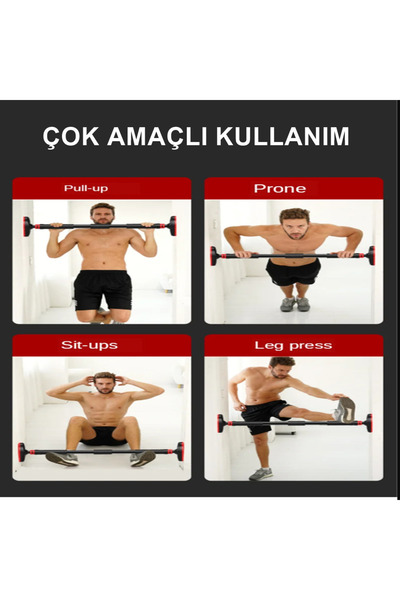 Tisul Yeni Nesil 92-120CM Koridor Kapı Barfiksi Çekme Barı Demiri Bar BARFİX Barfix Aleti Çubuğu