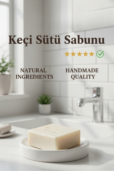 Hataybook Doğal Keçi Sütü Sabunu 1 Adet Peeling Cilt Sabunu 110gr