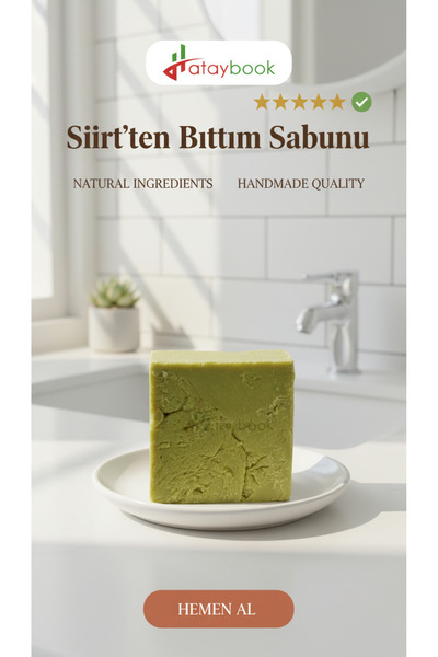 Hataybook Siirt Yeşil Bıttım Sabunu 110 gr