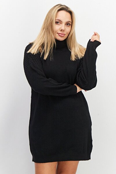 BB Dakota by Steve Madden فستان نسائي من الصوف المحبوك بياقة مدورة وأجنحة صغي...