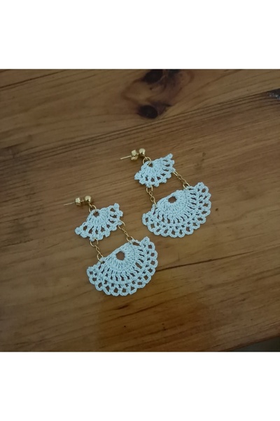 Birtakı'm Şeyler Authentic Lace Steel Earrings