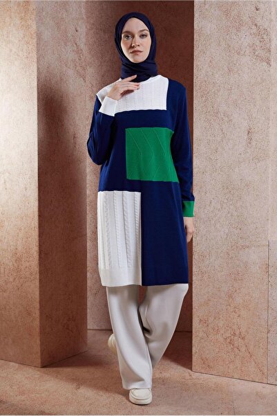 Alvina RENK BLOKLU TRİKO TUNİK 44908