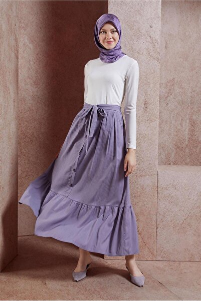 Alvina 60590 Model Belted Hijab Skirt