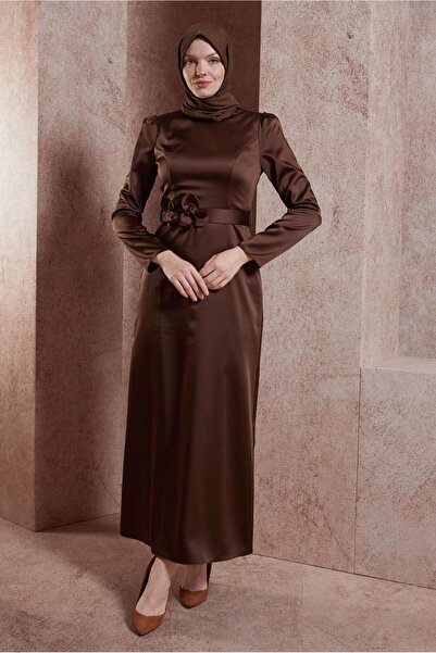 Alvina KEMERLİ SATEN ELBİSE 44564