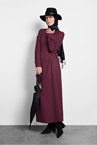 Alvina ARKADAN KUŞAKLI FERMUARLI ELBİSE 40195