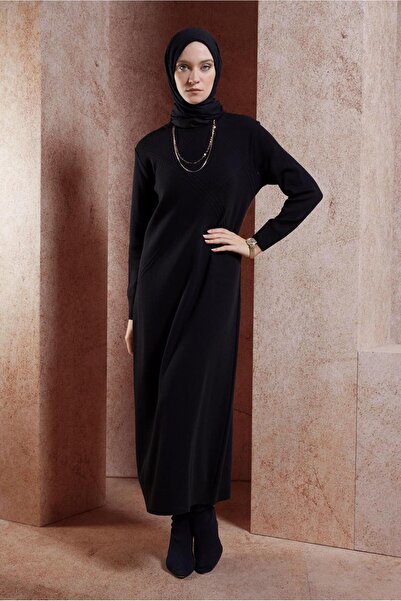 Alvina BİSİKLET YAKA TRİKO ELBİSE 44909