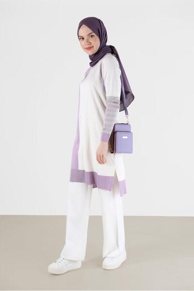 Alvina ΠΛΕΚΤΟ ΤΟΥΝΙΚΟ 3 ΧΡΩΜΑΤΩΝ ΜΕ ΛΕΠΤΟΜΕΡΗ ΡΙΓΕΣ 42106