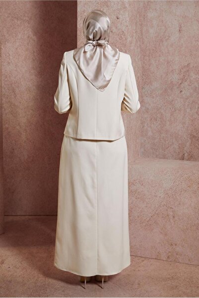 Alvina 30427 Model Buttoned Skirt Suit