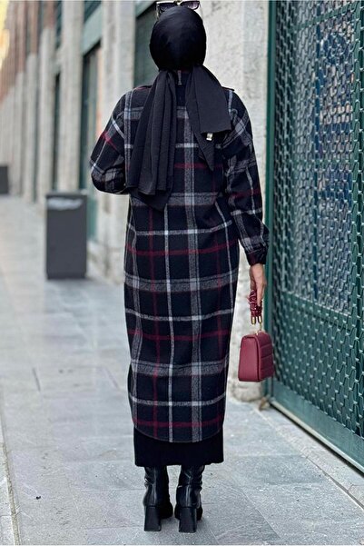 TRENDTESETTÜR Women's Claret Red Long Bowl Tunic t 0267-1