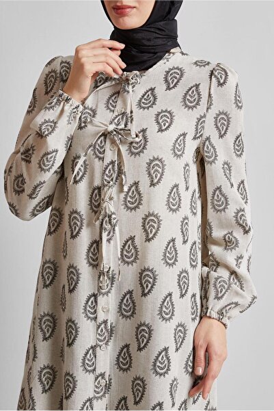 Alvina Patterned Linen Tunic 45590