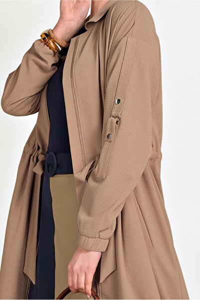 Alvina Men's Collar Zippered Rubbered Cover 10164