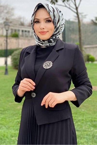 TRENDTESETTÜR Γυναικείο φόρεμα με μαύρο σακάκι look T 0073