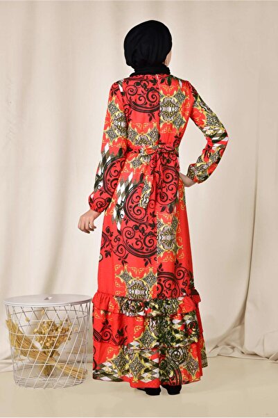 Alvina Skirt Tie Patterned Dress 4967