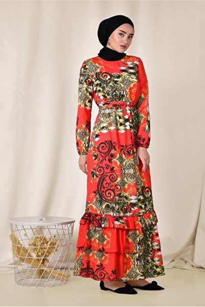 Alvina Skirt Tie Patterned Dress 4967