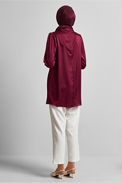 Alvina Brooch Satin Tunic 45589