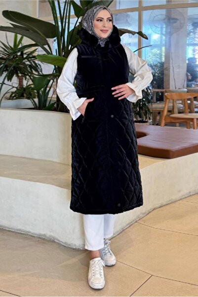 TRENDTESETTÜR ЖІНОЧИЙ ЧОРНИЙ НАДУВНИЙ ЖИЛЕТ Т 7056