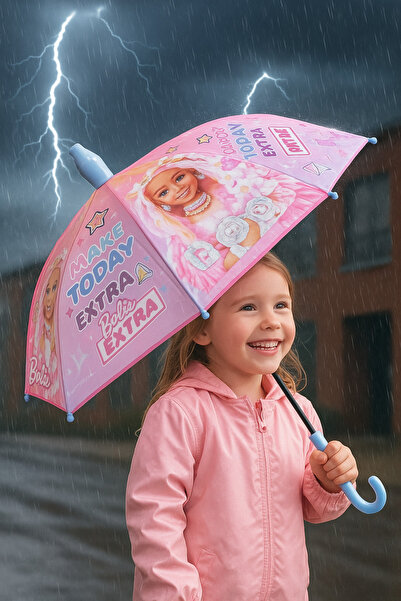 TOYFEST Extra Boss Pvc Koruma Kılıflı Çocuk Şemsiyesi Barbie Model - Çap : 85 Cm