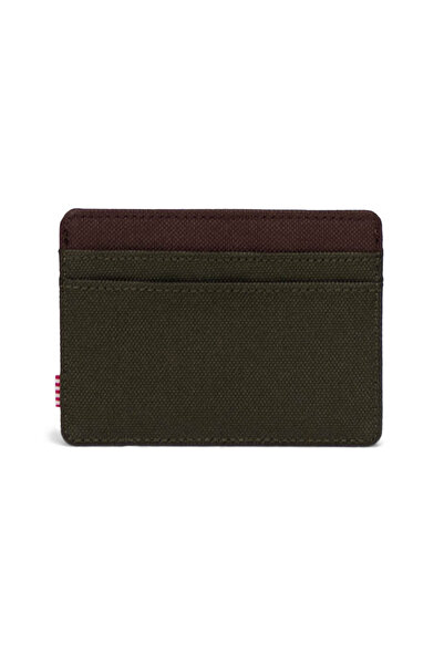 herschel Charlie Cardholder Ivy Green/Chicory Coffee Card Holder