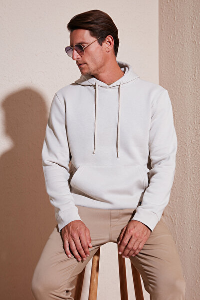 Buratti Regular Fit Hooded Kangaroo Pocket Fleece Lined Soft Sherpa Sweat Men's Sweat 5905281