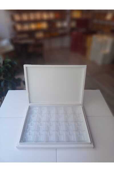 alba tasarım Madlen Çikolata Boş Kutu 24'lü Beyaz ( 4 Adet )