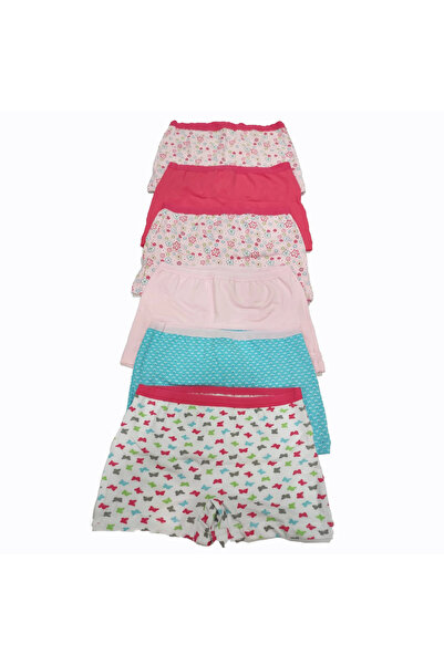 Öztaş Underwear 4726 شورت بناتي مطبوع 6 قطع سراويل داخلية متنوعة