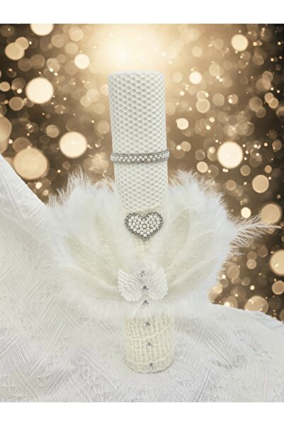 OEM Lumânare de botez 35 cm – ceară tip fagure de miere