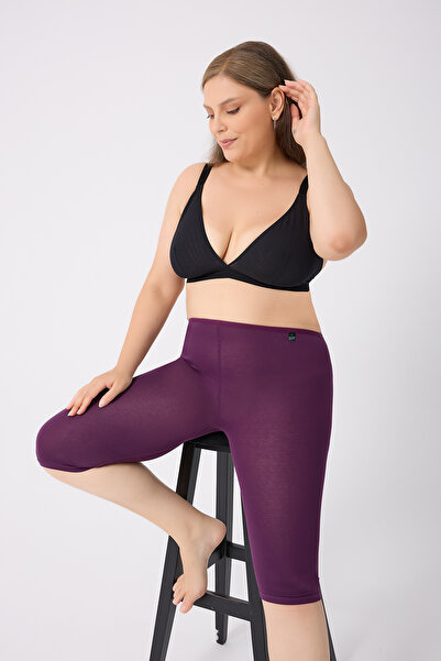 ELİT zümrüt Γυναικείο κολάν κάπρι μέχρι το γόνατο 100% βαμβάκι με ελαστική μέση