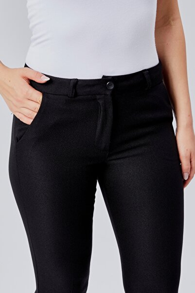 HANIMCA GİYİM Yün Efkt Winter Trousers with Side Pockets