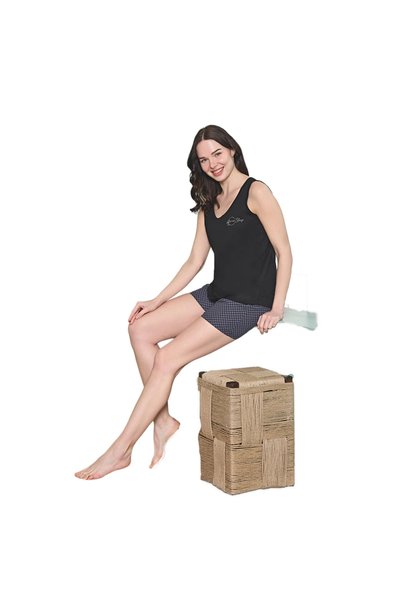 Over Sleep by Poleren Over Sleep 1936 Women's Modal Summer Pajama Set with Sh...