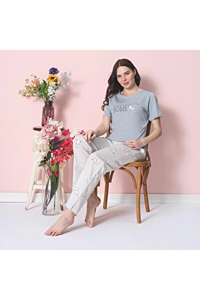 Over Sleep by Poleren Over Sleep1852 Жіночий короткий рукав Модальний літній піжамний комплект