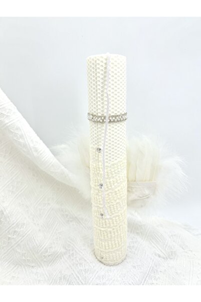 OEM Lumânare de botez 35 cm – ceară tip fagure de miere