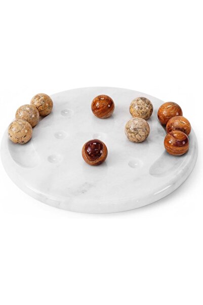 Radicaln لعبة "تيك تاك تو" الرخامية، مقاس ١٠ بوصات، باللونين الأحمر والمرجاني...