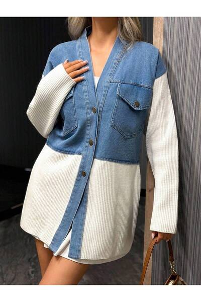 missfanus collection KADIN KOT KOMBİNLİ TRİKO SELANİK CEKET