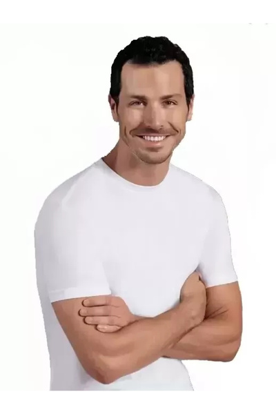 Şahinler БІЛИЙ 100% БАВОВНА Чоловічий кольоровий футболка з круглим вирізом і короткими рукавами НОВИНКА