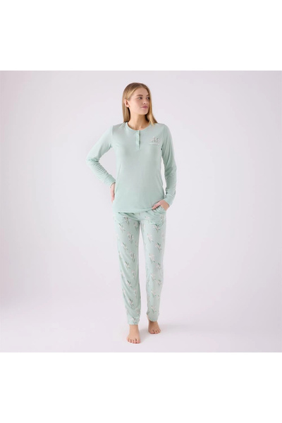 Arnetta Ar3063x Kadın Büyük Beden Kışlık Pijama Takımı