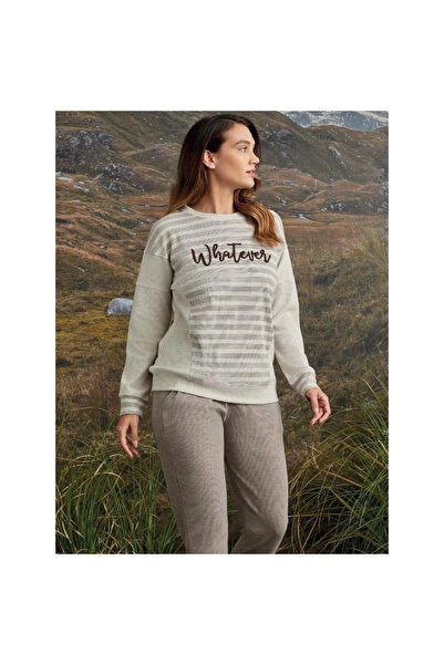 Poleren 7741 Kadın Kışlık Pijama Takım