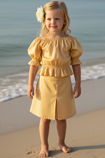 Parla Kids Дівчачий комплект Аліна Мадонна Золота спідниця та блуза