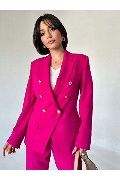 Vuntal BUTİK METAL DÜĞMELİ BLAZER İKİLİ TAKIM