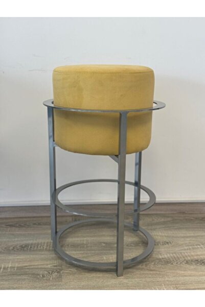 OEM Scaun de bar metalic cu structură din profil de aluminiu, cromat, înălțim...