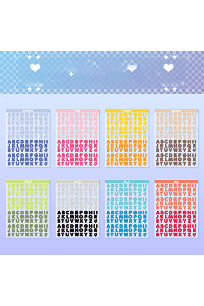 Choice S23358-2 2Style 8 قطع/حزمة حروف نابضة بالحياة مقاومة للماء PET مقطوعة ...