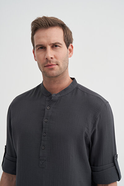 Cazador Regular Fit Cotton Muslin Long Sleeve Shirt
